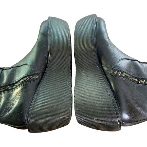 Vintage Dr. Martens Ankle Platform Boots Goth Grunge Womens Leather Black Size 6 - Picture 8 of 12